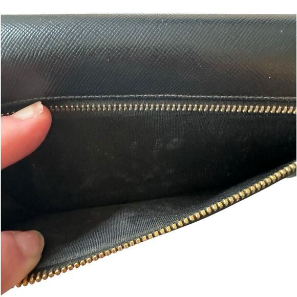Prada Black Saffiano Fiocco Leather Bow Continental Wallet with COA Included - Picture 7 of 9